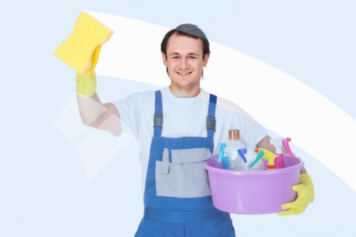 Professional home cleaning tasks in Kensington kitchen