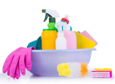 Professional deep cleaning in a modern kitchen